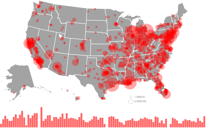 Mapping The Dead Gun Deaths Since Sandy Hook