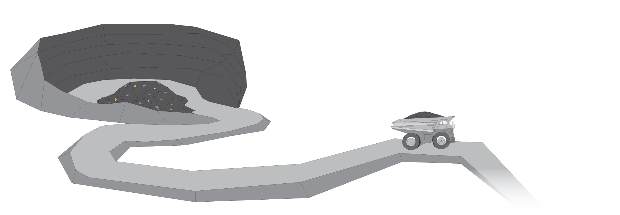 Pit mining graphic